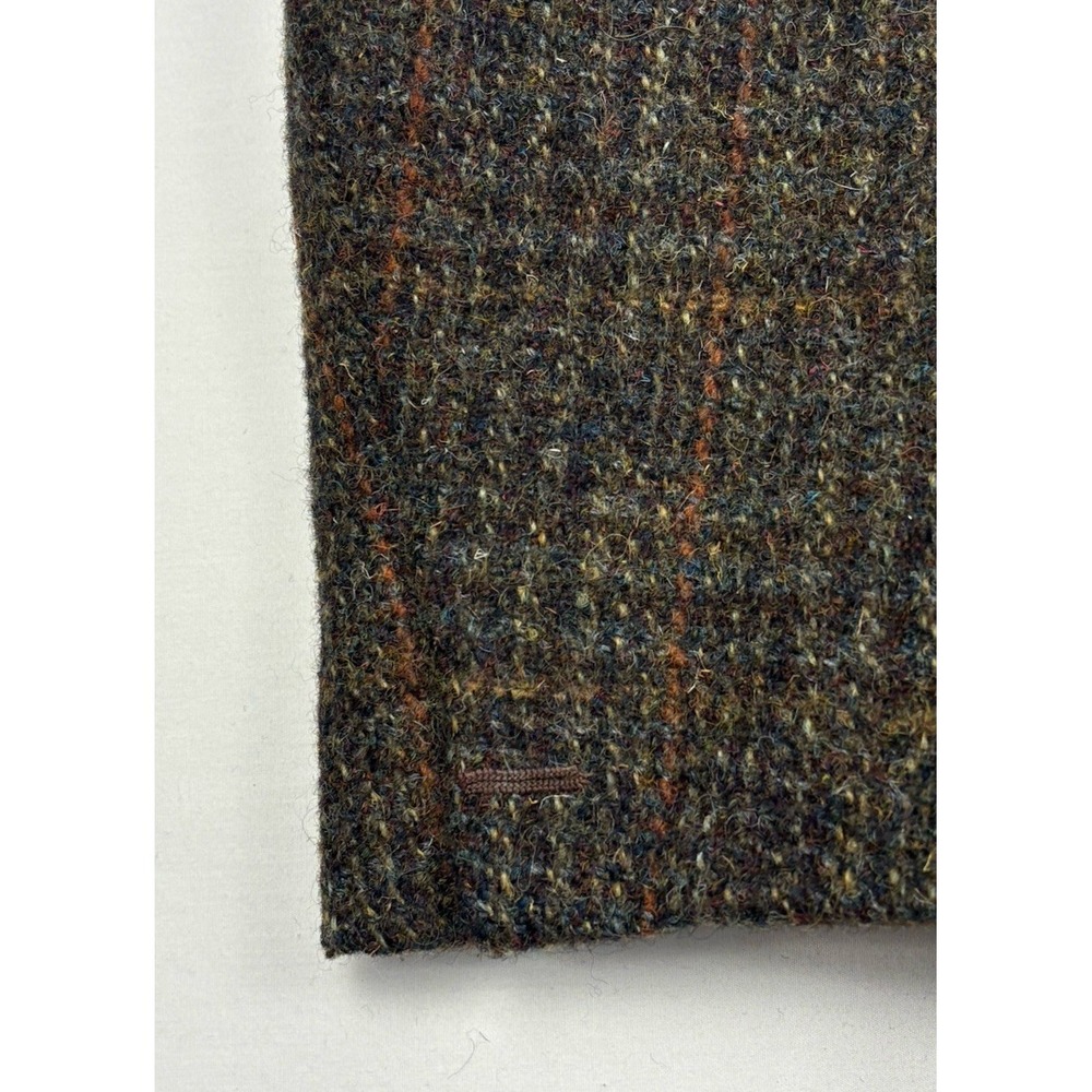 VTG Harris Tweed Dunn & Co Green/Brown/Rust Plaid Sport Coat 42R Great Britain - Picture 2 of 12